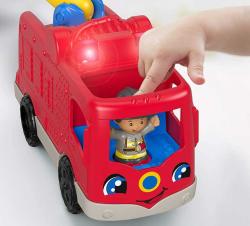 Fisher Price Baby Little People Hasičský vůz auto na baterie Světlo Zvuk