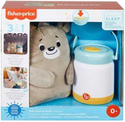 Fisher Price Baby usínáček s medvídkem a světluškami 3v1 na baterie Světlo Zvuk