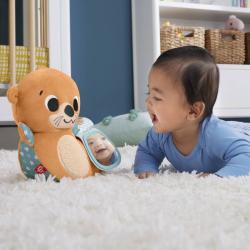 Fisher Price Baby vydra plyšová senzorická set s knížkou pro miminko