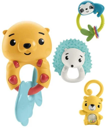Fisher Price Hrkálka baby zvieratko pre bábätko 4 druhy plast Fisher Price Hrkálka baby zvieratko pre bábätko 4 druhy plast