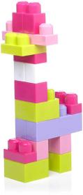 Fisher Price MEGA BLOKS Stavebnice 60 dílků v plastové tašce pro holky
