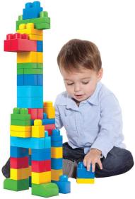 Fisher Price MEGA BLOKS Stavebnice 60 dílků v plastové tašce pro kluky