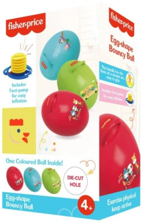 Fisher Price Loptu skákaciu nafukovaciu Vajce hopsadlo s úchytom s pumpičkou