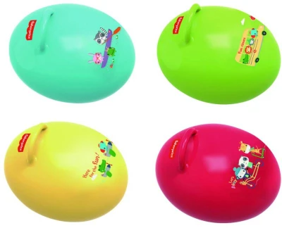 Fisher Price Loptu skákaciu nafukovaciu Vajce hopsadlo s úchytom s pumpičkou