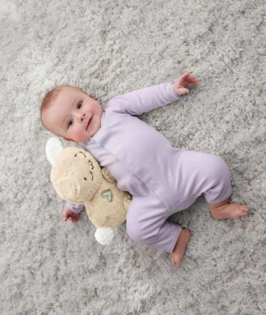 Fisher Price PLYŠ Baby králíček usínáček pro miminko na baterie Světlo Zvuk