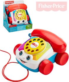 Fisher Price Telefon baby klasický tahací s obličejem pohyblivé oči pro miminko Fisher Price Telefon baby klasický tahací s obličejem pohyblivé oči pro miminko