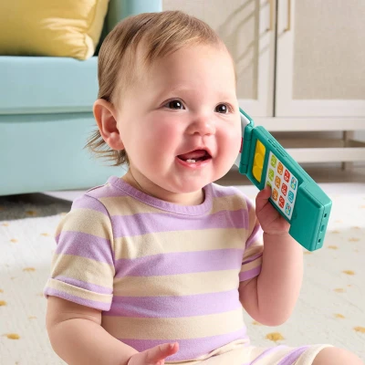 Fisher Price Telefon mobilní baby vyklápěcí na baterie pro miminko Zvuk