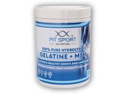 FitSport Nutrition 100% Pure Hydrolyzed Gelatine + MSM 500 kapsúl - Želatína + MSM