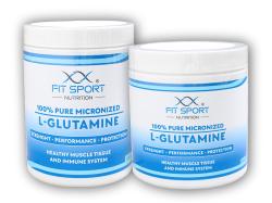FitSport Nutrition 100% Pure Micronized L-Glutamine 550g + 330g