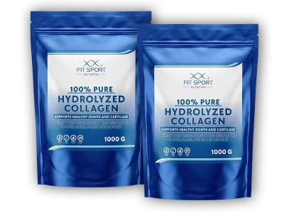 FitSport Nutrition 2x 100% Pure Hydrolyzed Collagen 1000g + Hydrolyzovaný Kolagen