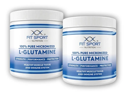 FitSport Nutrition 2x 100% Pure Micronized L-Glutamine 330g