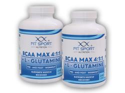 FitSport Nutrition 2x BCAA MAX 4:1:1 + L-Glutamine 240 caps