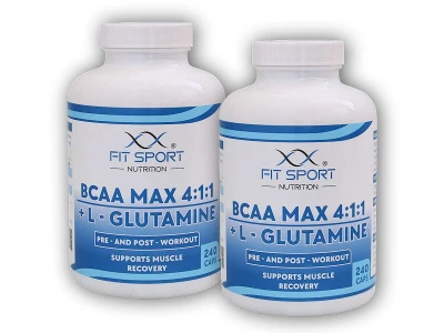 FitSport Nutrition 2x BCAA MAX 4:1:1 + L-Glutamine 240 caps FitSport Nutrition 2x BCAA MAX 4:1:1 + L-Glutamine 240 caps