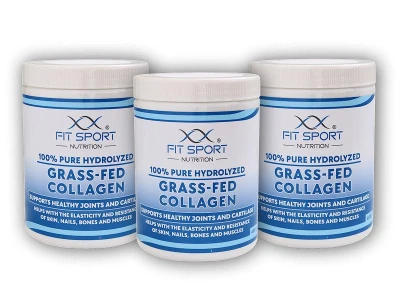 FitSport Nutrition 3x 100% Pure Hydrolyzed Grass-Fed Collagen 400g - Hydrolyzovaný Kolagen FitSport Nutrition 3x 100% Pure Hydrolyzed Grass-Fed Collagen 400g - Hydrolyzovaný Kolagen