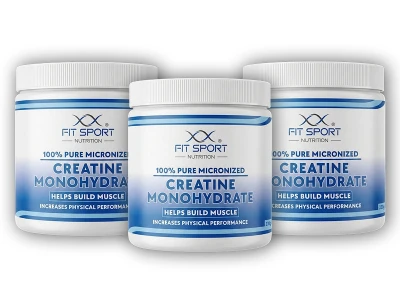 FitSport Nutrition 3x 100% Pure Micronized Creatine Monohydrate 330g