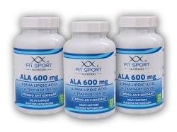 FitSport Nutrition 3x ALA 600mg Alpha Lipoic Acid + Vitamin B1,B5,B6 120 vege caps - Kyselina Alfa Lipoová FitSport Nutrition 3x ALA 600mg Alpha Lipoic Acid + Vitamin B1,B5,B6 120 vege caps - Kyselina Alfa Lipoová