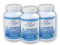 FitSport Nutrition 3x B-Complex + Vitamín C + Vitamín E 100 vege kapsúl