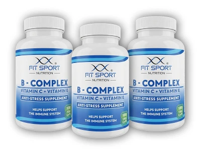 FitSport Nutrition 3x B-Complex + Vitamin C + Vitamin E 100 vege caps