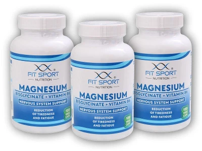 FitSport Nutrition 3x Magnesium Bisglycinate + Vitamin B6 120 vege caps FitSport Nutrition 3x Magnesium Bisglycinate + Vitamin B6 120 vege caps