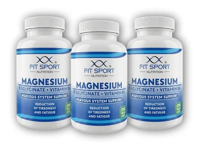 FitSport Nutrition 3x Magnesium Bisglycinate + Vitamin B6 120 vege caps