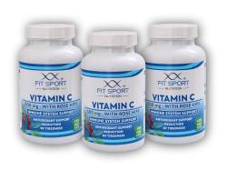 FitSport Nutrition 3x Vitamin C 500mg with Rose Hips 130cap