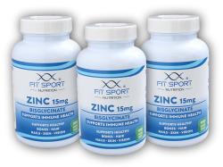 FitSport Nutrition 3x Zinc 15mg Bisglycinate 100 vege tabs