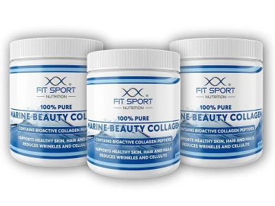 FitSport Nutrition 3x100% Pure Marine Beauty Collagen 250g Bioaktivní kolagen.peptidy VERISOL