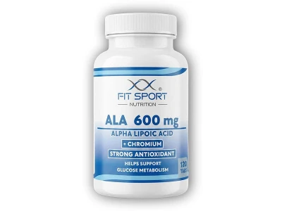 FitSport Nutrition ALA 600mg Alpha Lipoic Acid + Chromium 120 tabs - Kyselina Alfa Lipoová
