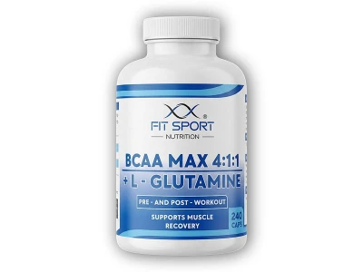 FitSport Nutrition BCAA MAX 4:1:1 + L-Glutamine 240 caps
