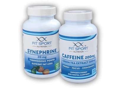 FitSport Nutrition Caffeine 200mg + Green Tea 300mg 120 caps + Synephrine 20mg 100 vege tabs FitSport Nutrition Caffeine 200mg + Green Tea 300mg 120 caps + Synephrine 20mg 100 vege tabs
