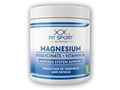 FitSport Nutrition Magnesium Bisglycinate + Vitamin B6 270 vege caps - Hořčík