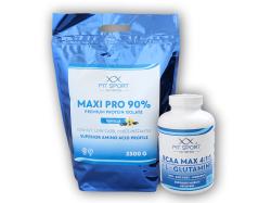 FitSport Nutrition Maxi Pro 90% 2500g + BCAA 4:1:1 240cps FitSport Nutrition Maxi Pro 90% 2500g + BCAA 4:1:1 240cps