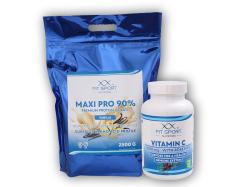 FitSport Nutrition Maxi Pro 2500g + Vitamín C 1000 120 tbl