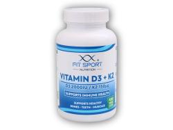 FitSport Nutrition Vitamin D3 + K2 120 vege kapslí
