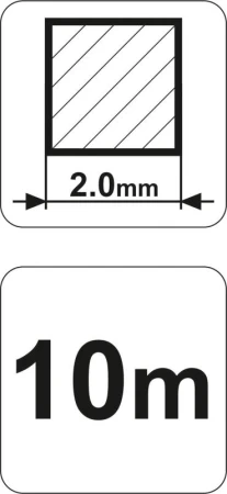 Flo Struna do strunové sekačky čtvercový průřez 2,0 mm x 10 m
