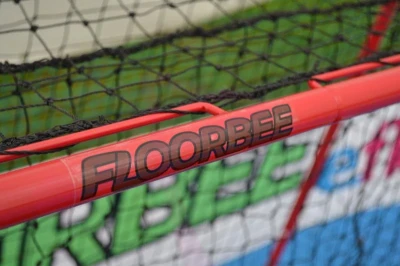 Floorbee Dock skládací florbalová branka se sítí - červená (VÝPRODEJ)
