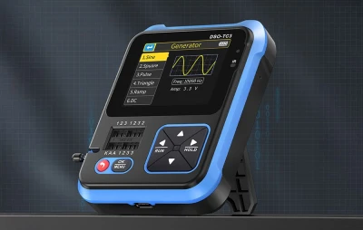 FNIRSI DSO-TC3 SigGen 3 v 1 ruční digitální osciloskop, tester tranzistorů a generátor signálu