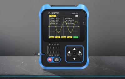 FNIRSI DSO-TC3 SigGen 3 v 1 ruční digitální osciloskop, tester tranzistorů a generátor signálu