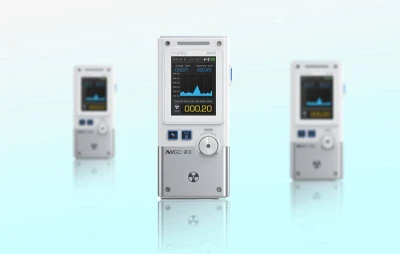 FNIRSI GC-03 WT bílo-stříbrný multifunkční detektor ionizujícího záření