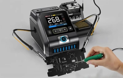 FNIRSI DWS-200 černo-zelená 200 W pájecí stanice