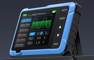 FNIRSI DSO510 modro-černý přenosný mini osciloskop 2 v 1 generátor signálu