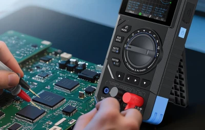 Fnirsi DST-210 SigGen černo-modrý 3 v 1 ruční digitální multimetr s osciloskopem