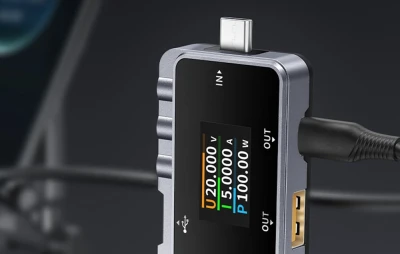 FNIRSI FNAC-28 tmavě šedý 2v1 tester USB-C/USB-A