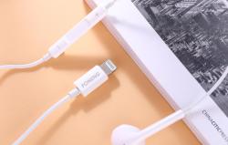 Foneng Drátová sluchátka T28, Lightning, s dálkovým ovládáním (bílá) (VÝPRODEJ)