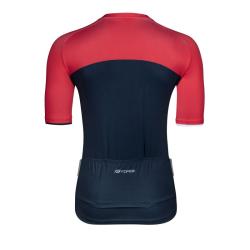 Force ART tm. modrý-červený cyklodres - kr. rukáv + Force BLADE MTB černé cyklokraťasy