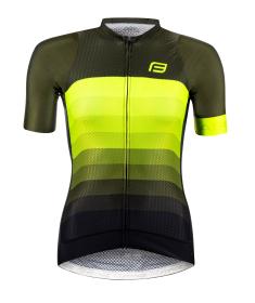 Force ASCENT zeleno-fluo cyklodres - kr. rukáv dres