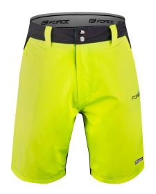 Force BLADE MTB černo-fluo cyklokraťasy s odnímatelnou vložkou Force BLADE MTB černo-fluo cyklokraťasy s odnímatelnou vložkou