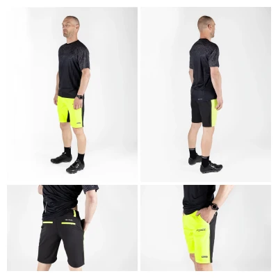 Force BLADE MTB černo-fluo cyklokraťasy s odnímatelnou vložkou