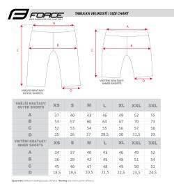 Force BLADE MTB červené šortky s odnímatelnou vložkou