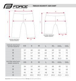 Force BLADE MTB červené šortky s odnímatelnou vložkou